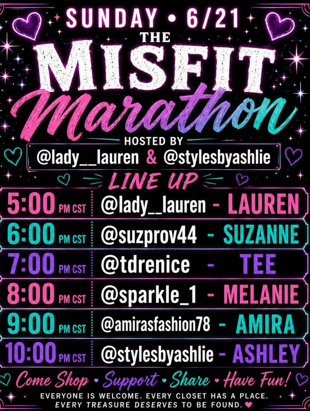 The Misfit Marathon- 1 Hour Solo Show